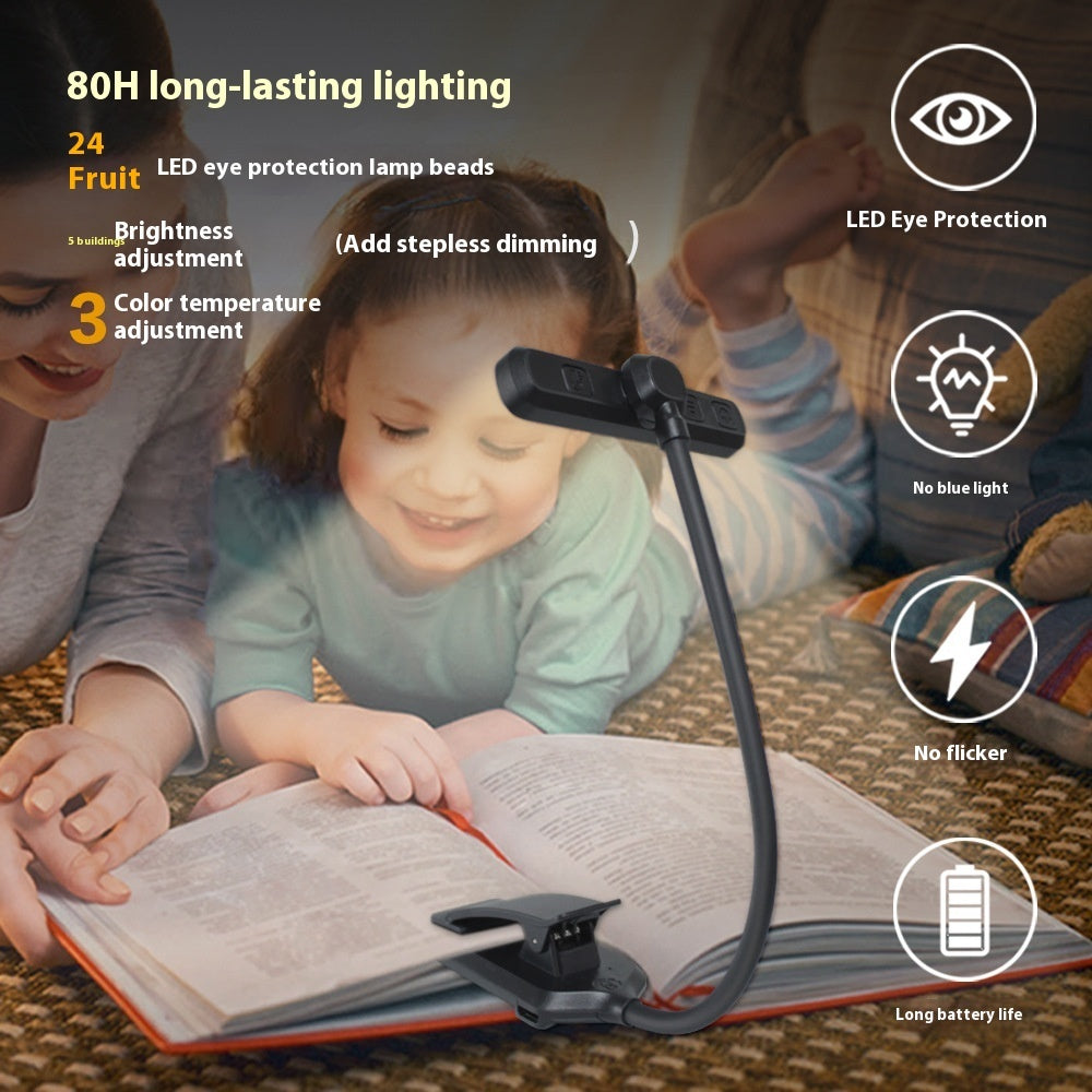 Rechargeable Clip-On Reading Light for Night Reading